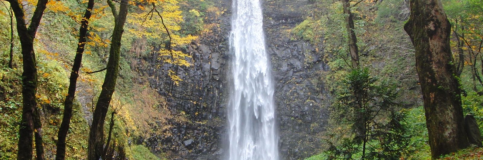 秋　玉簾の滝